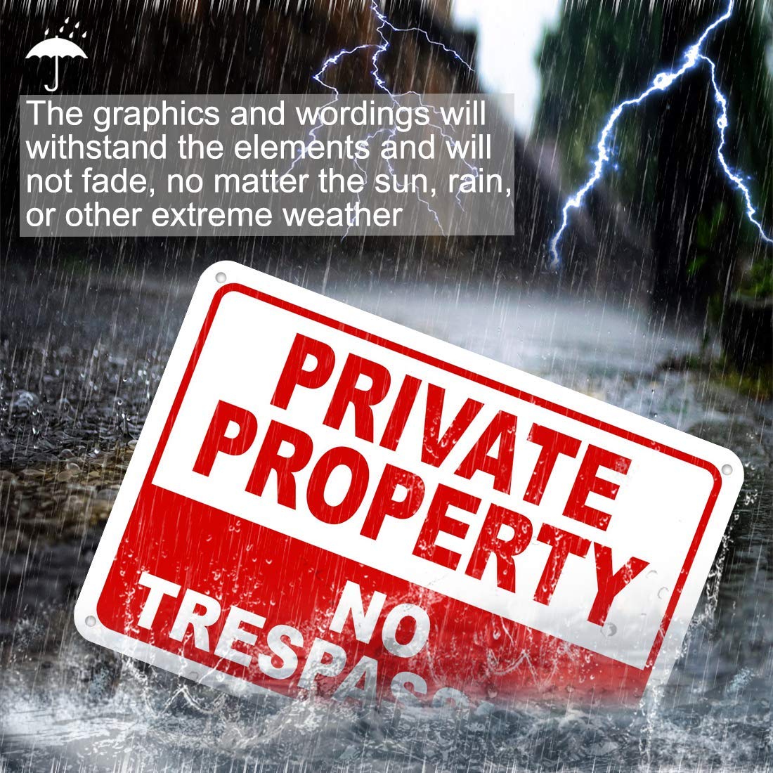 Dxyizus Signs durable aluminum sign that resists weather and aging.