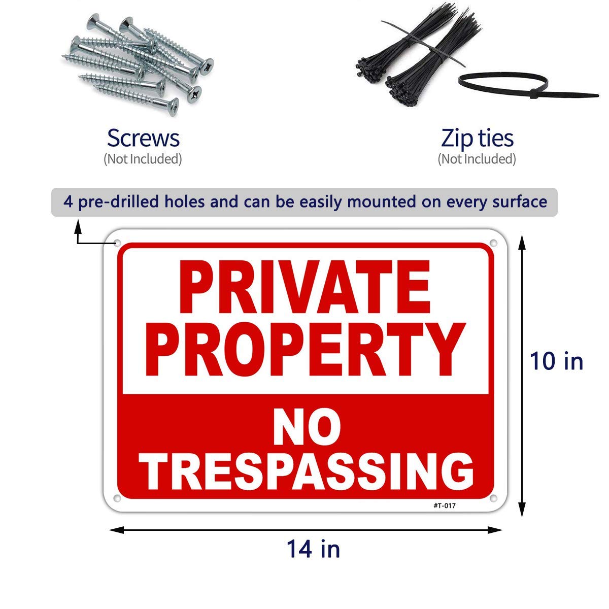 Dxyizus Signs front yard boundary sign, clearly marking private property.
