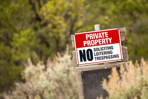 Dxyizus Signs no soliciting 4-pack for multi-point boundary messaging