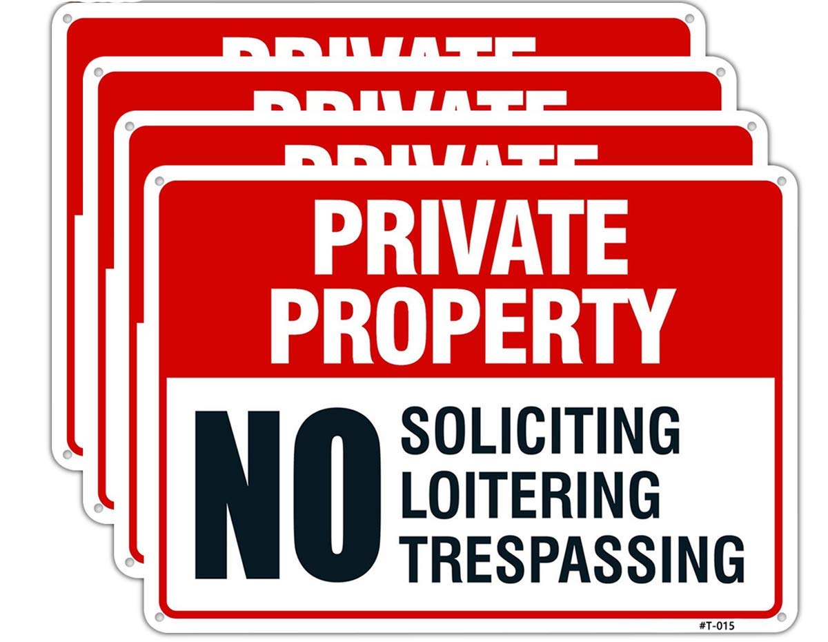 Dxyizus Signs no trespassing 10x14 aluminum sign for property boundary and deterrence