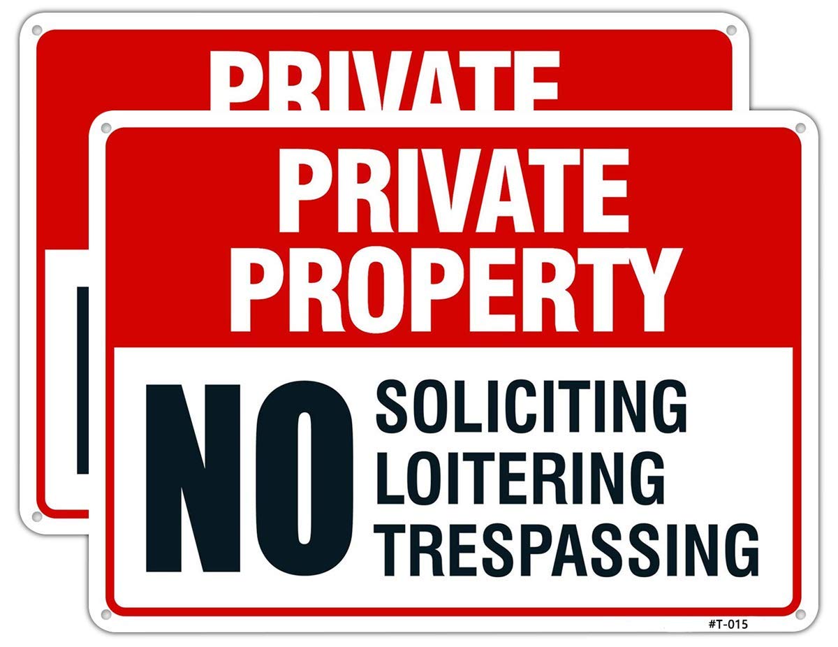 Dxyizus Signs no trespassing sign 10x14 aluminum for property security