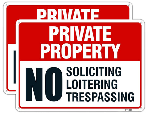 Dxyizus Signs no trespassing sign 10x14 aluminum for property security