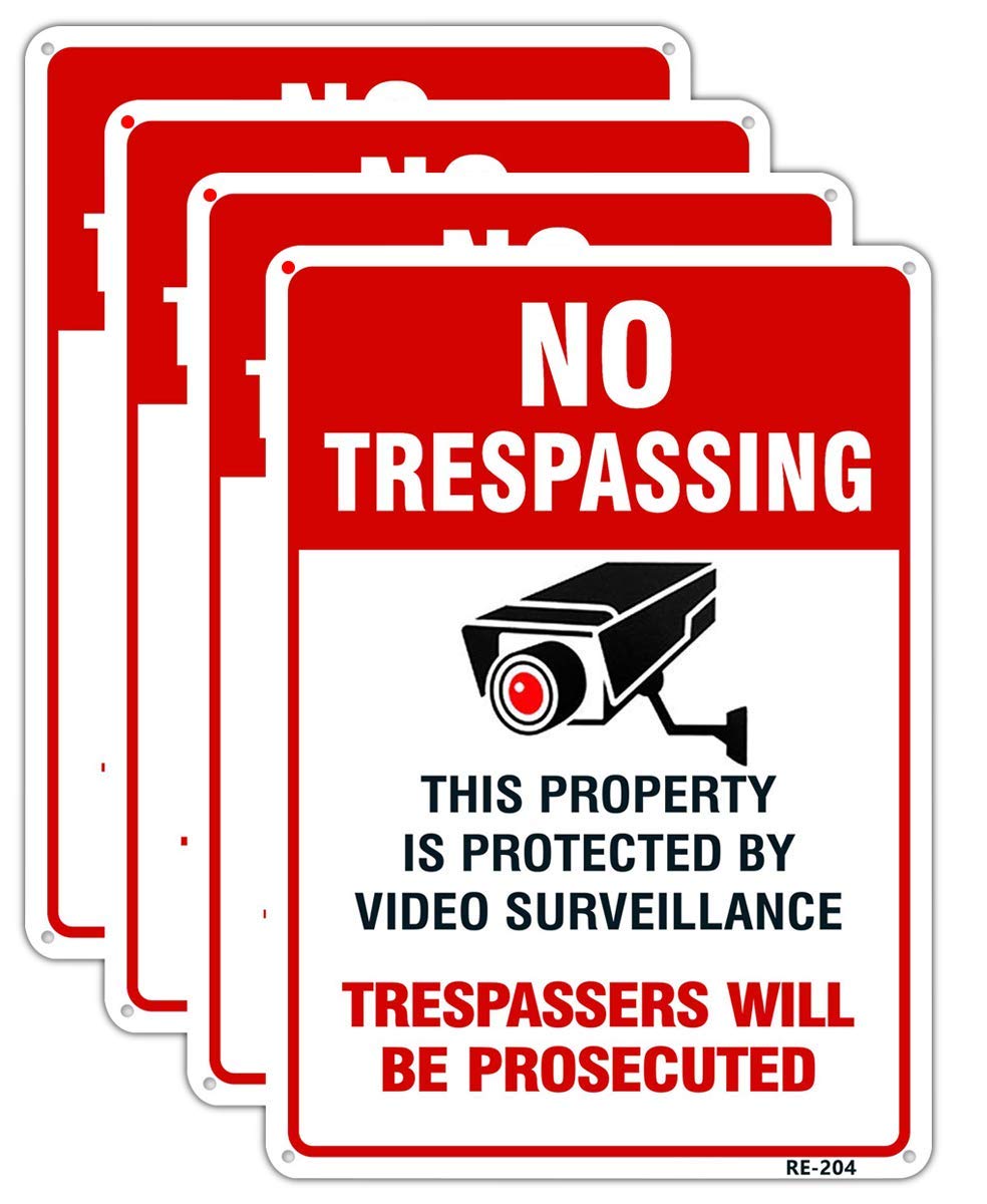 Dxyizus Signs no trespassing sign outdoor aluminum for long-lasting boundary notice