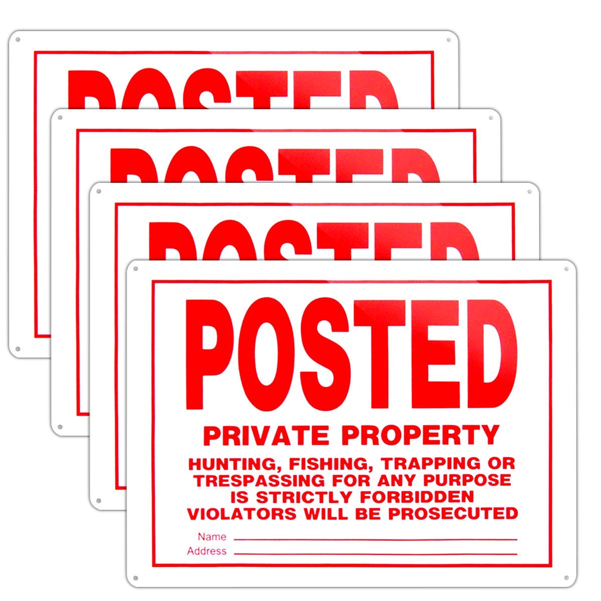 Dxyizus Signs no trespassing sign outdoors with durable aluminum for long-lasting visibility.