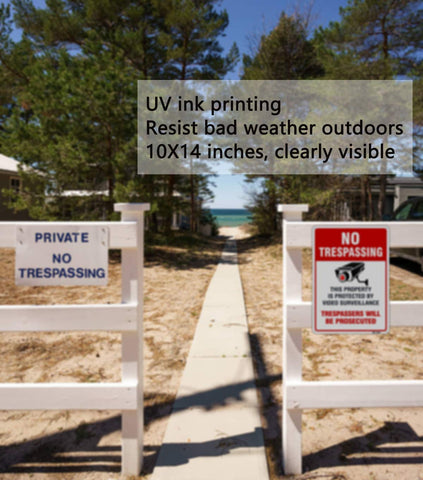 Dxyizus Signs outdoor yard fence CCTV sign for perimeter protection