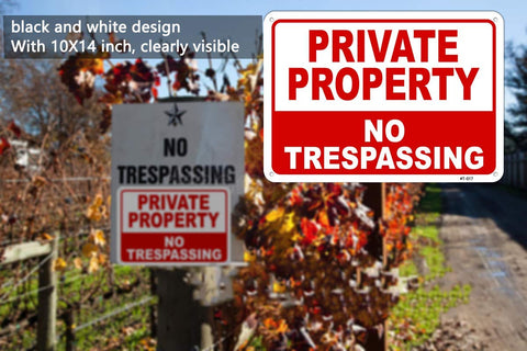 Dxyizus Signs private property metal sign in a 2-pack for homes and businesses.
