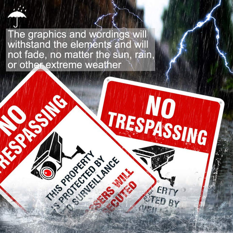 Dxyizus Signs trespassers will be prosecuted sign for boundary notice