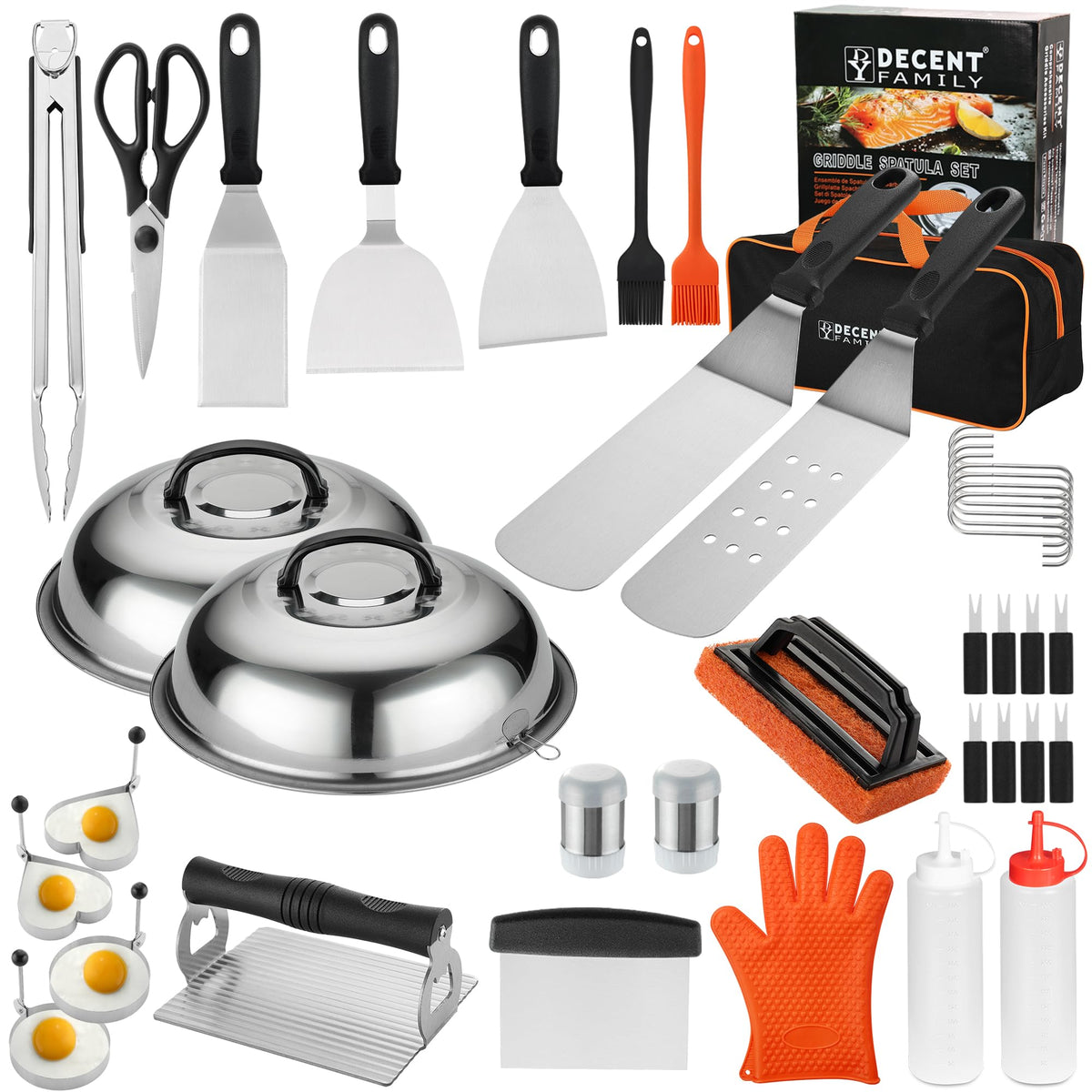 DY DECENT FAMILY 40-piece griddle kit for versatile backyard cooking