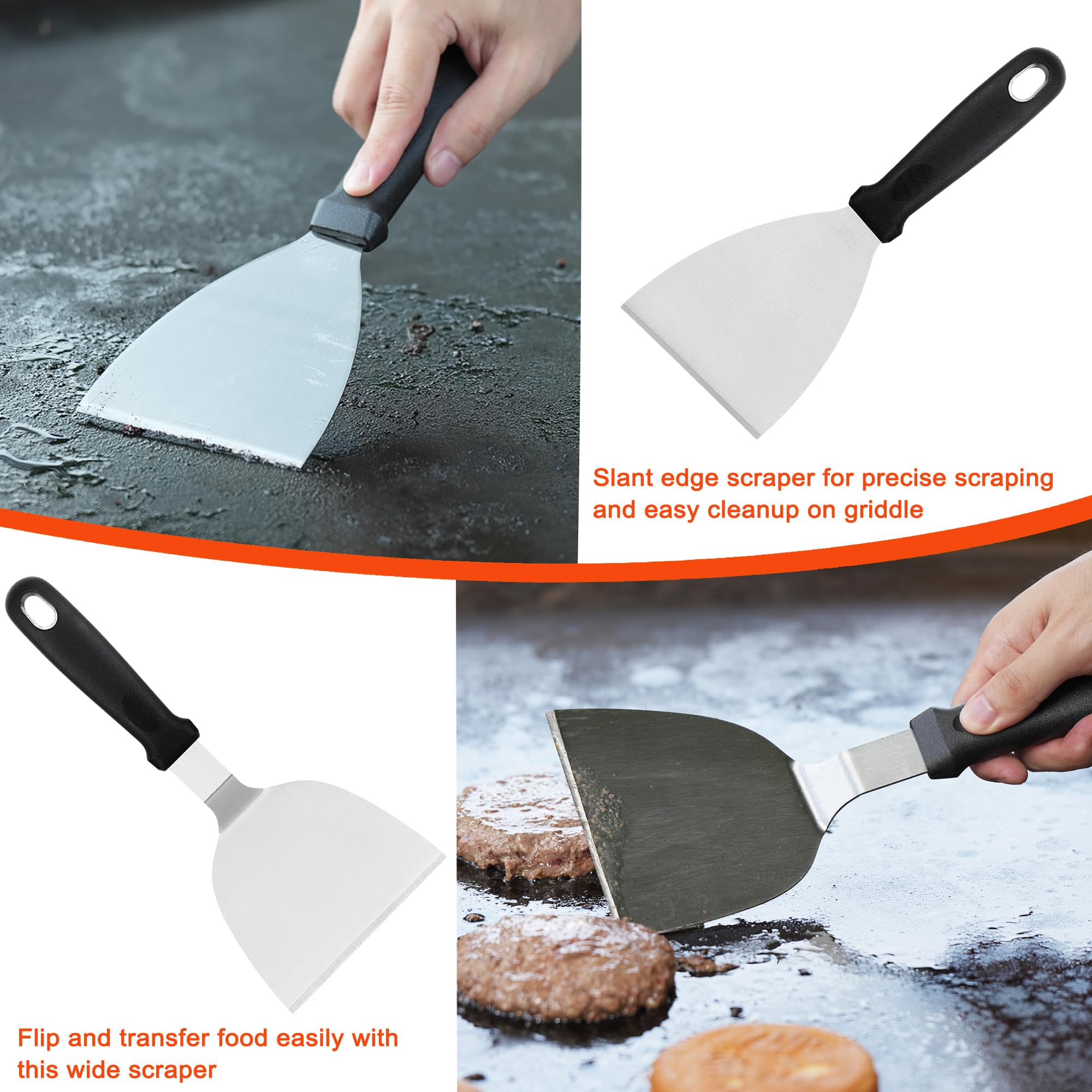 Cleaning tools and grease brush simplify after-cook cleanup