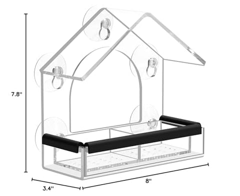 Easy maintenance with damp-wipe cleaning keeps the feeder looking pristine.