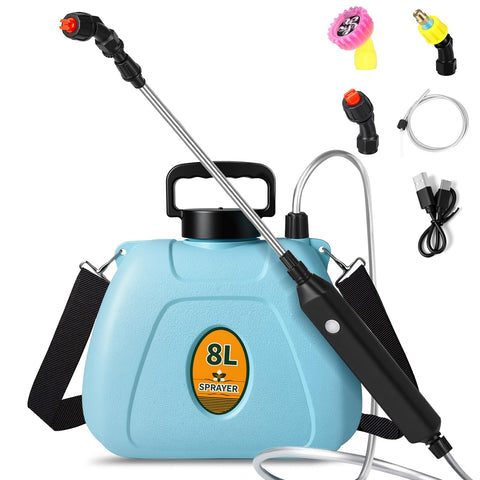 Dyale 2-gallon sprayer, battery-powered, for effortless on-demand garden spraying.