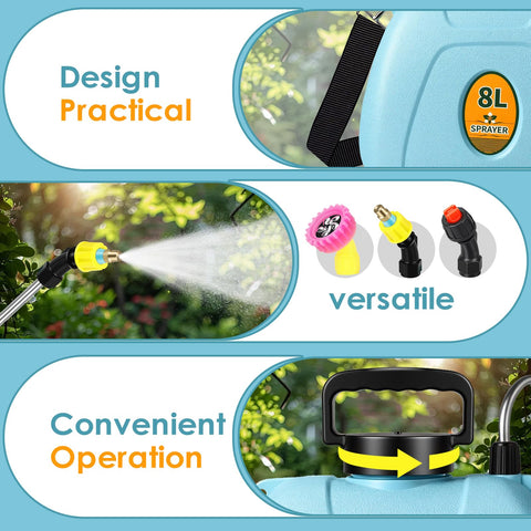 Dyale sprayer telescopic wand extends reach to tall plants and hard-to-reach spots.