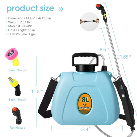 Dyale sprayer water-resistant body protects components in damp outdoor conditions.