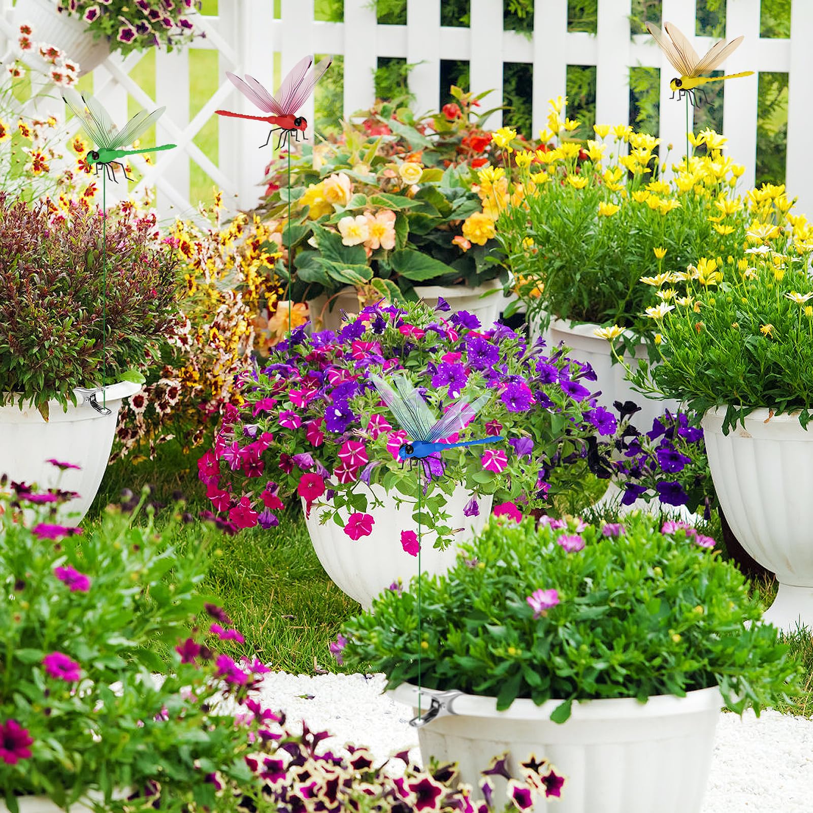 Dyale vivid dragonfly decor enhances outdoor spaces this summer