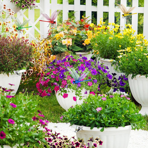 Dyale vivid dragonfly decor enhances outdoor spaces this summer