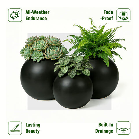 DYCYRQ large 17-inch diameter planter elevates living room corners.