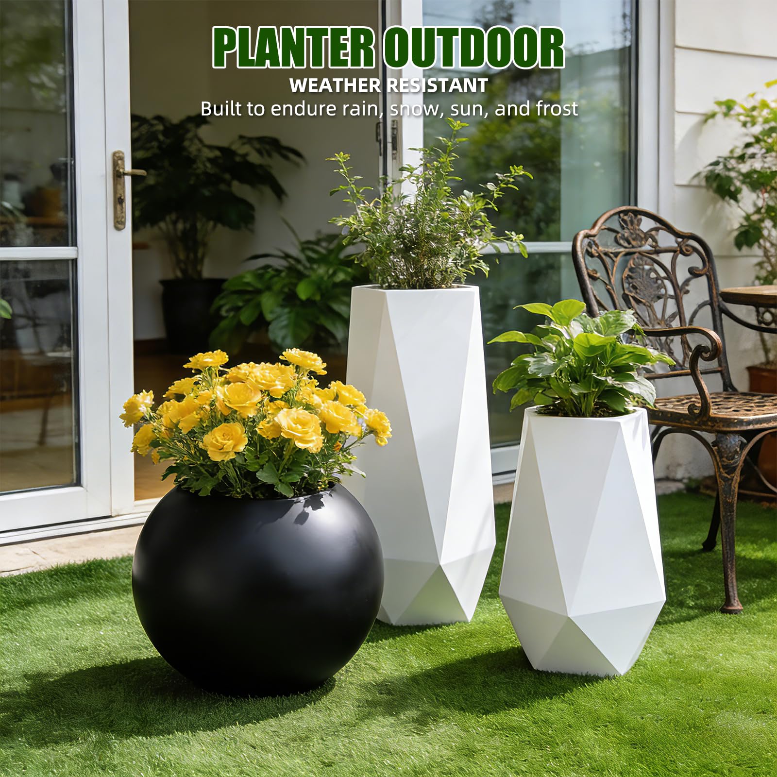 DYCYRQ matte black finish complements patio and living spaces.