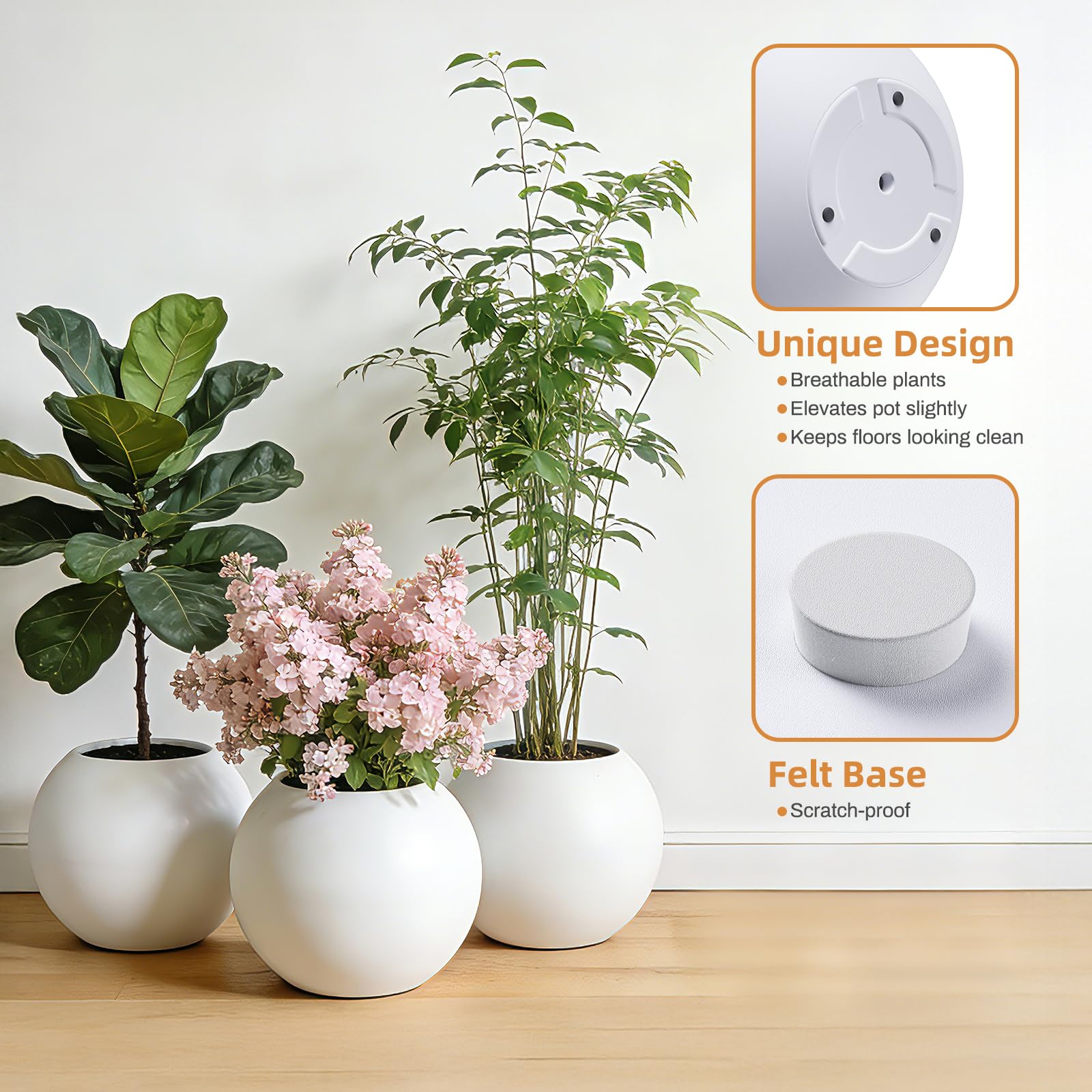 DYCYRQ weather-resistant planter suitable for indoor and outdoor use.