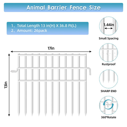 Dyemair 26-pack no-dig border fence offers reusable, tool-free installation