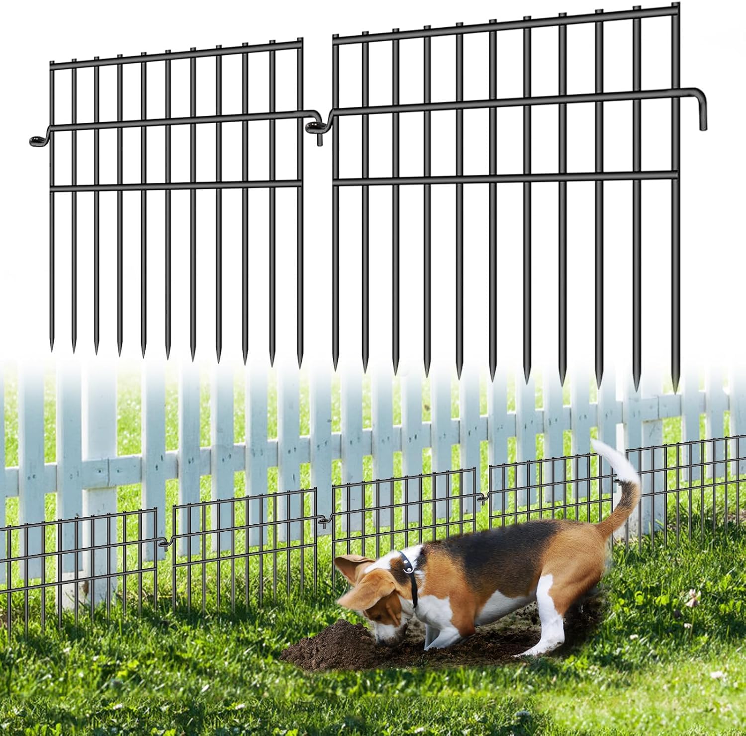 Dyemair garden barrier fence showing ring-connection design for quick setup