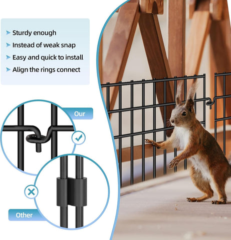 Dyemair garden border fence protects yard from dogs and rabbits