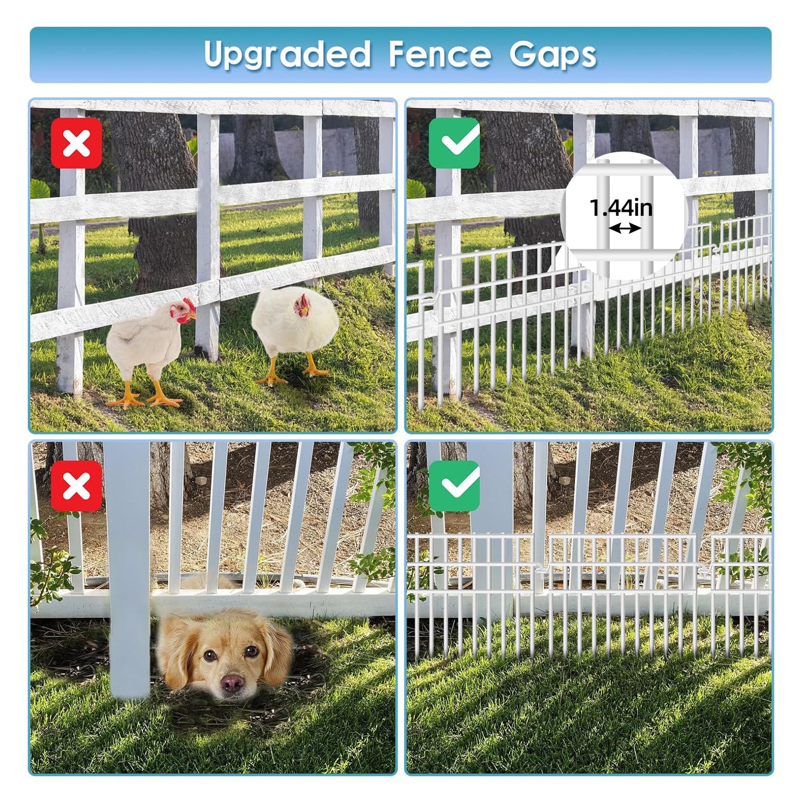 Dyemair long-lasting garden border panels extend fence protection along beds