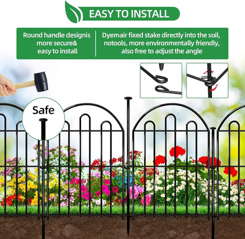 Dyemair no-dig ground stake enables quick, sturdy installation.