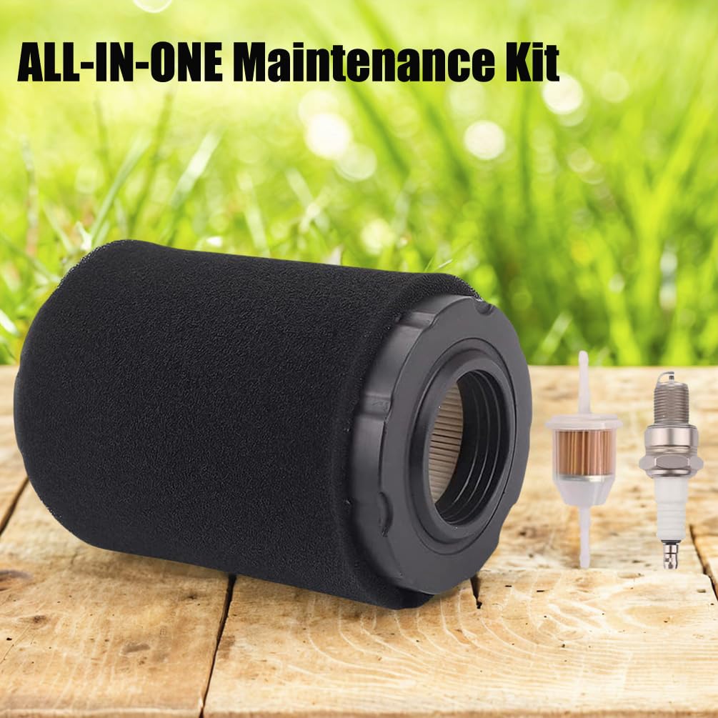 Dylawnio foam pre-cleaner wrap on air filter adds debris protection during mowing