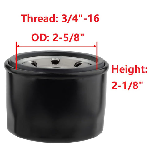 Dylawnio oil filter with 3/4-16 thread for secure fit.
