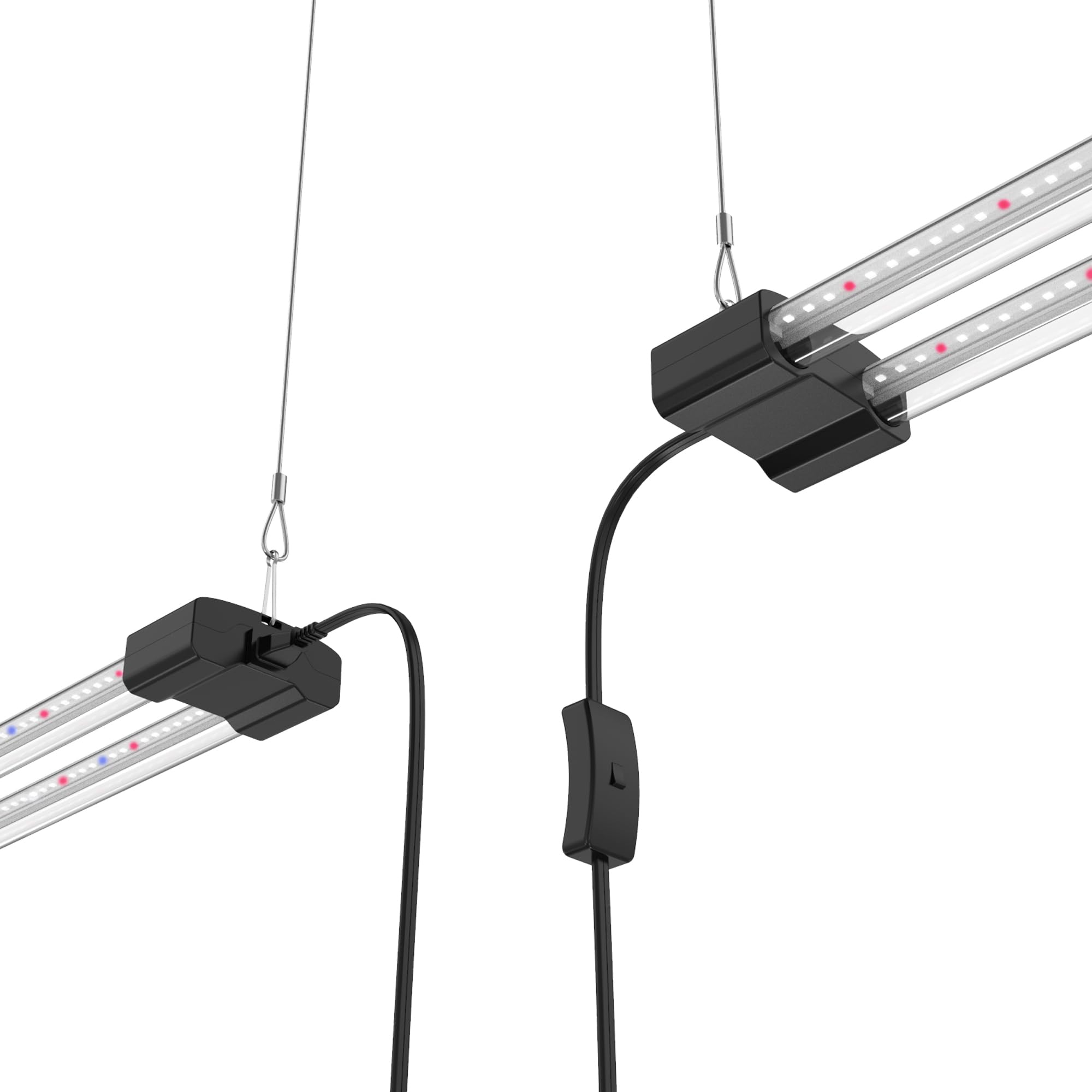 DYMOND BoostGro LED daisy-chain connection enabling scalable multi-light arrangements.