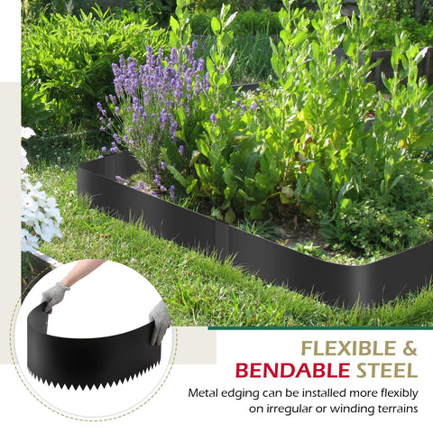 Dyna-Living edging clip set secures borders quickly.