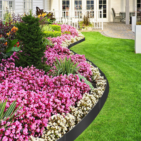 Dyna-Living lawn edge assembly creates neat yard borders.
