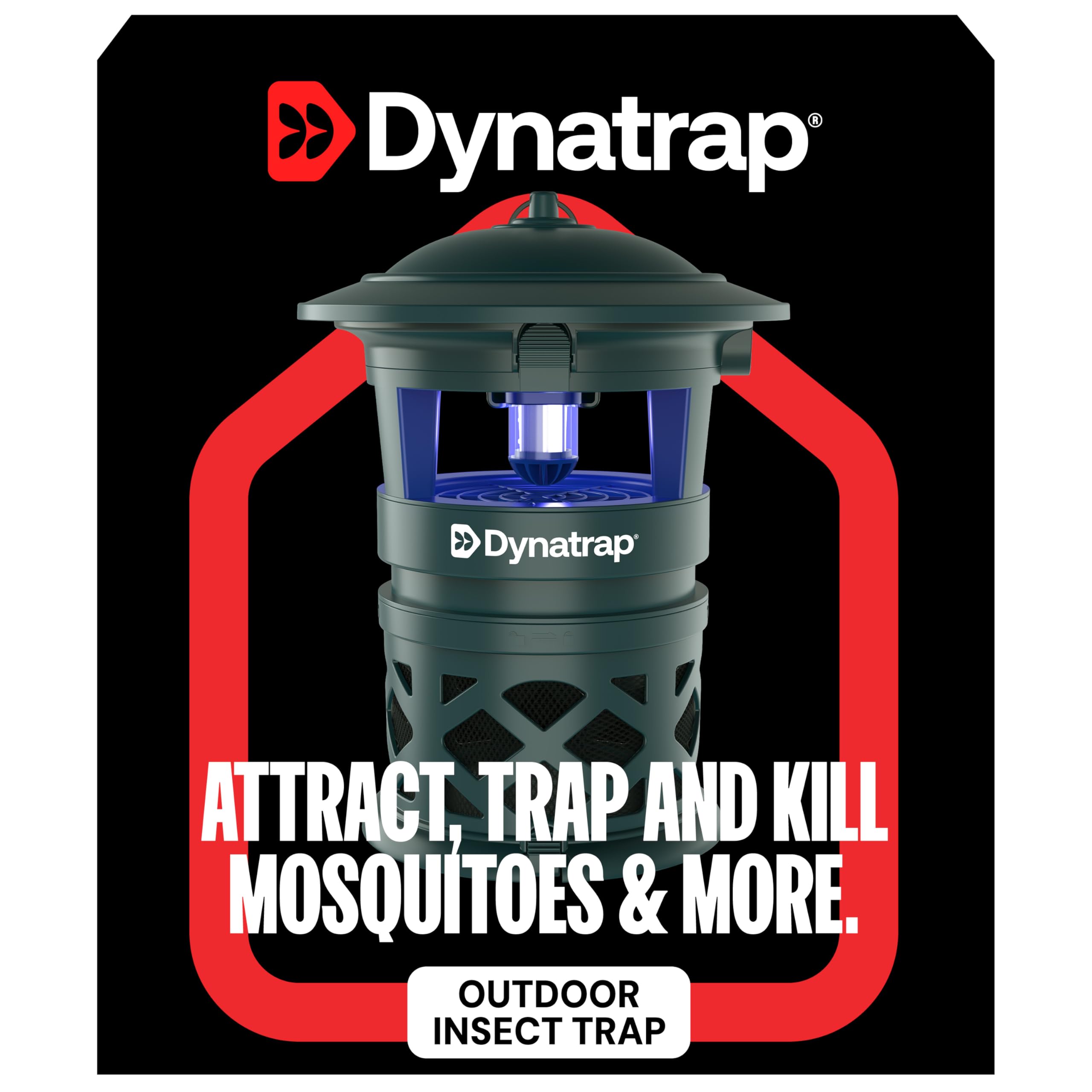 DynaTrap DT1130-GRSR outdoor trap side profile blends with landscaping while capturing pests.