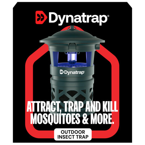 DynaTrap DT1130-GRSR outdoor trap side profile blends with landscaping while capturing pests.