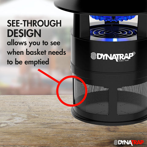 DynaTrap DT160-TUNSR basket-dehydrates-insects after capture.