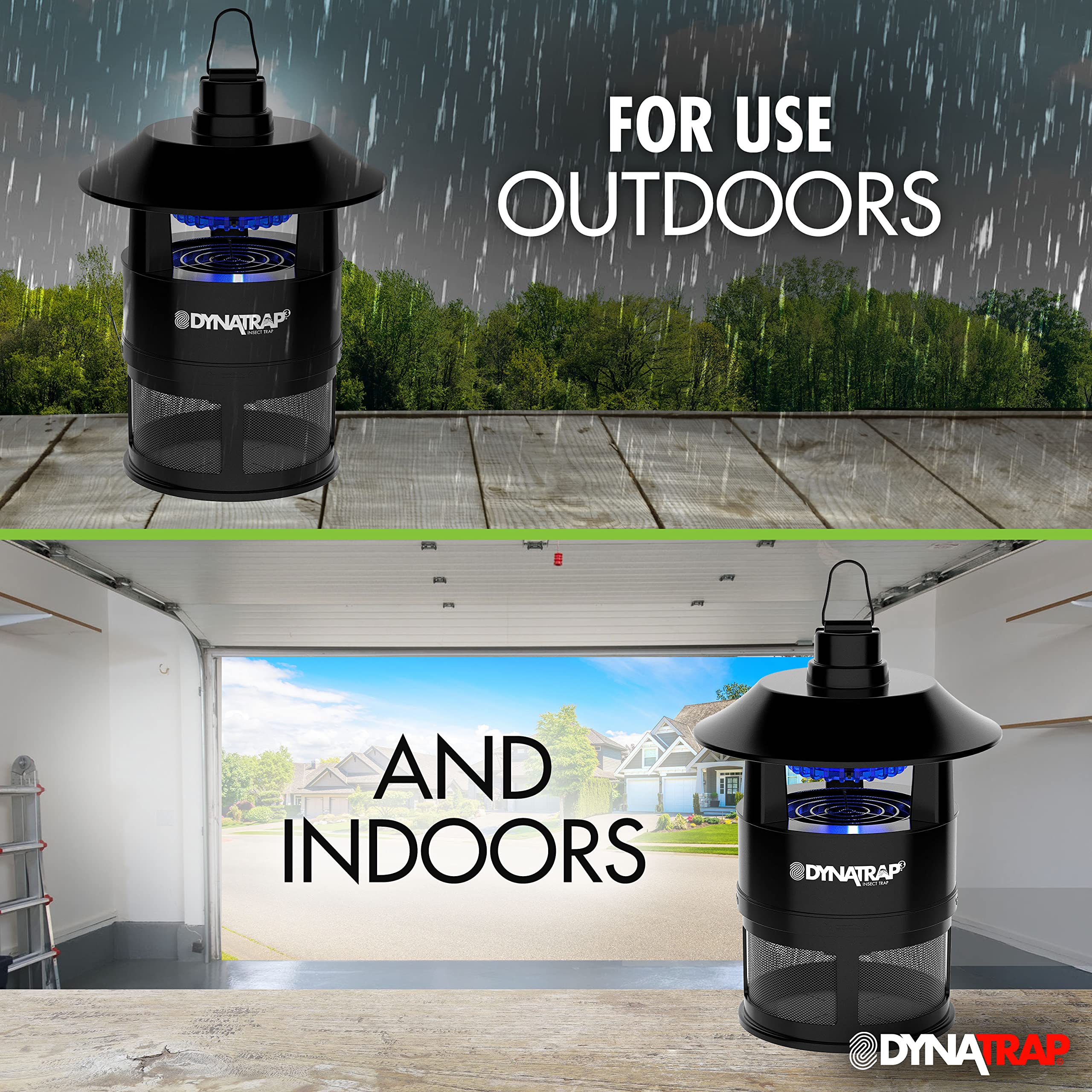 DynaTrap DT160-TUNSR quarter-acre-protection covers decks and gardens.
