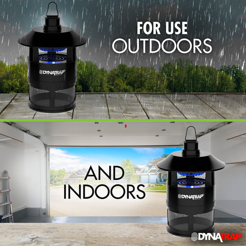 DynaTrap DT160-TUNSR quarter-acre-protection covers decks and gardens.