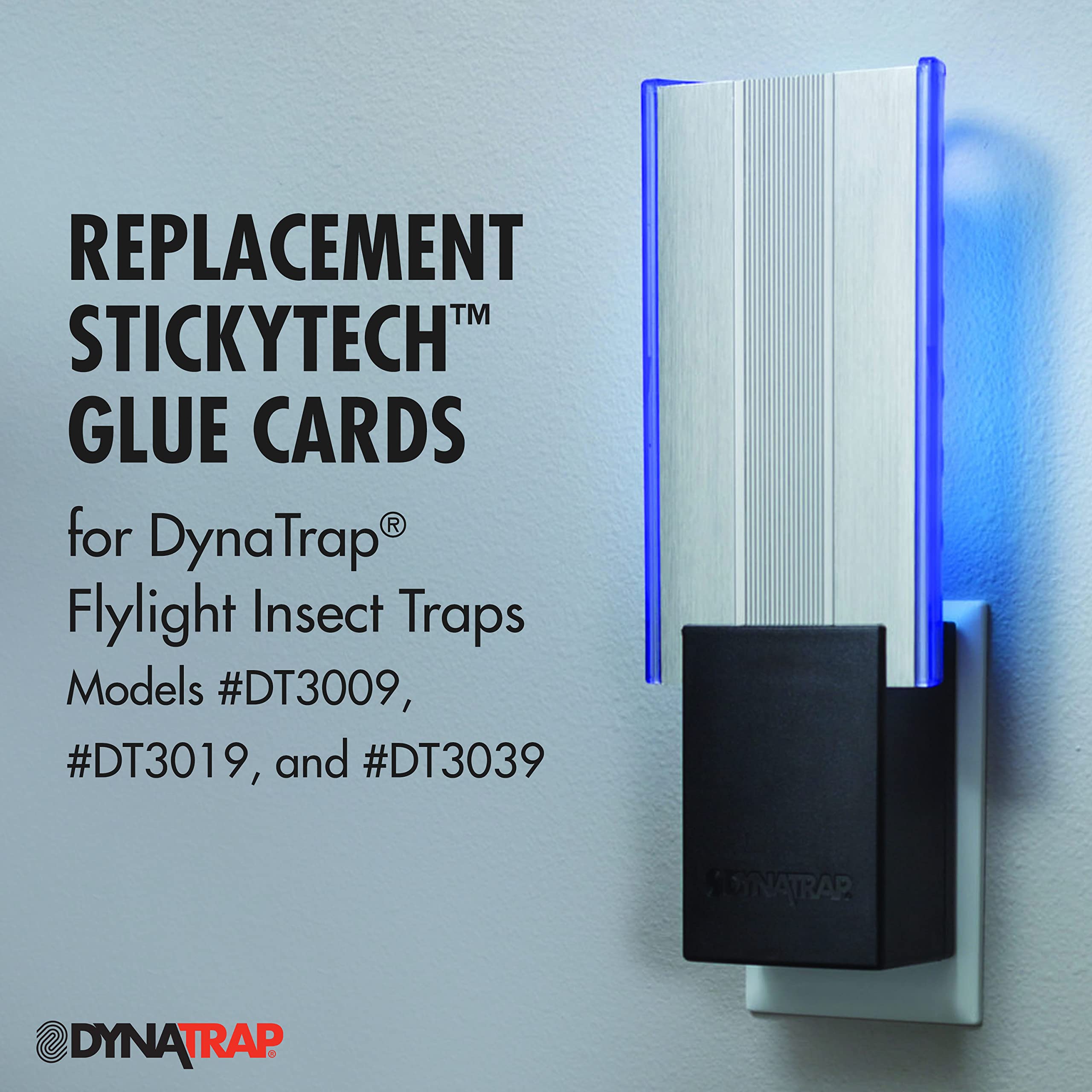 DynaTrap StickyTech glue cards six-pack packaging shown for easy replacement.