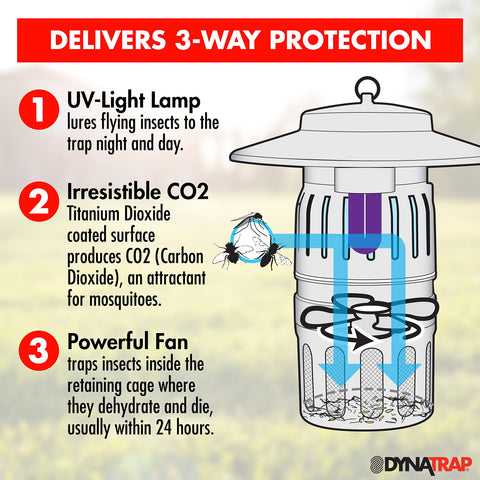 DT1050SR UV light and TiO2 coating attract insects before capture