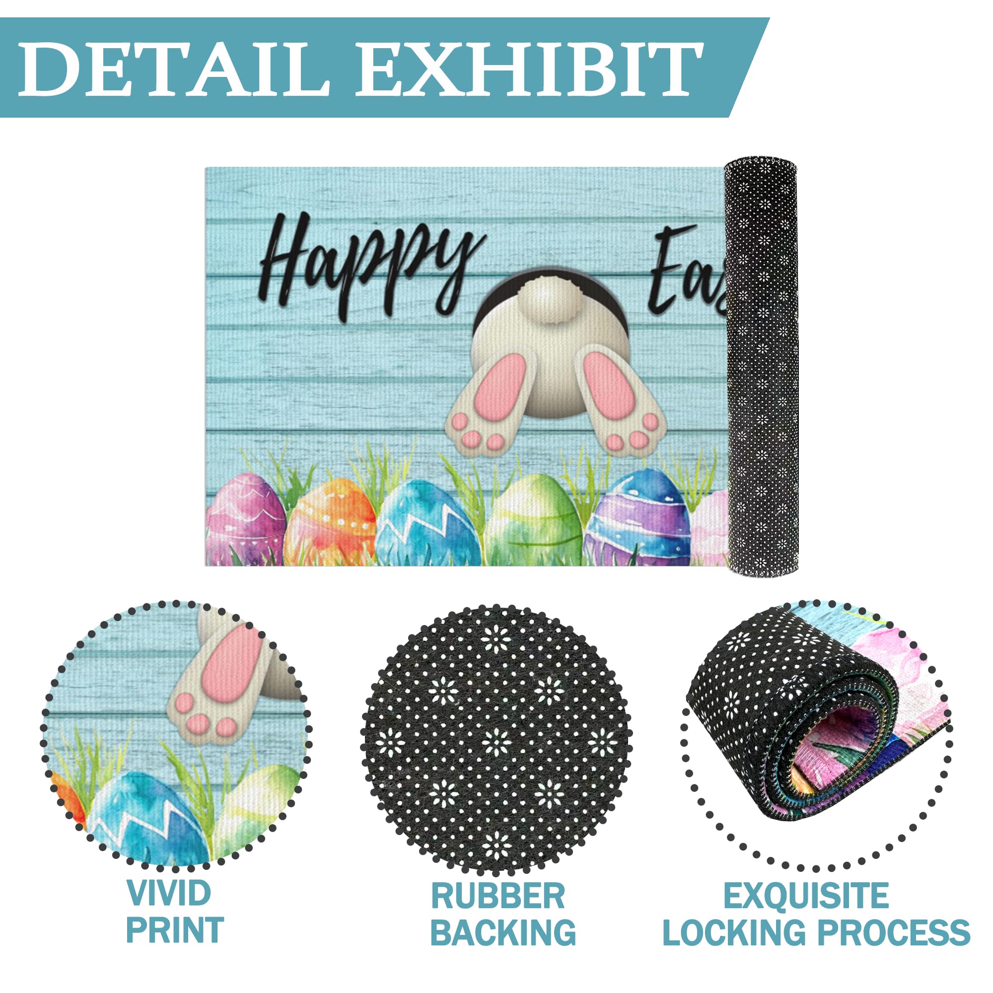 Dynamara Easter doormat suitable for indoor and outdoor doors and porches.