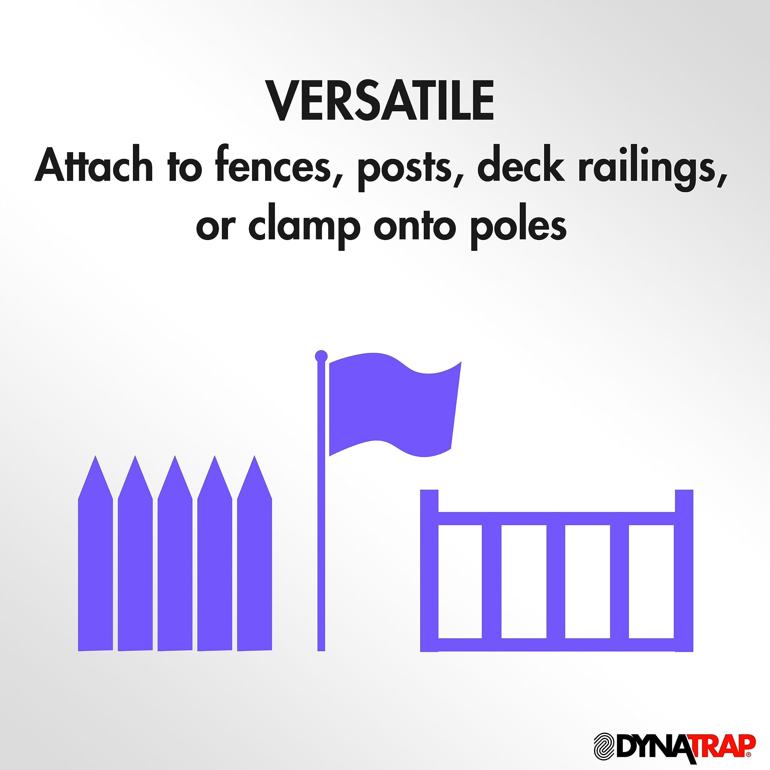 Dynatrap mount supports up to 15 pounds at a 15-degree angle.