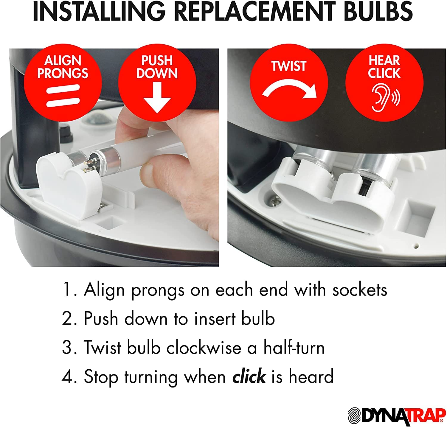 DynaTrap bulbs designed for outdoor use, supporting long deployment seasons.