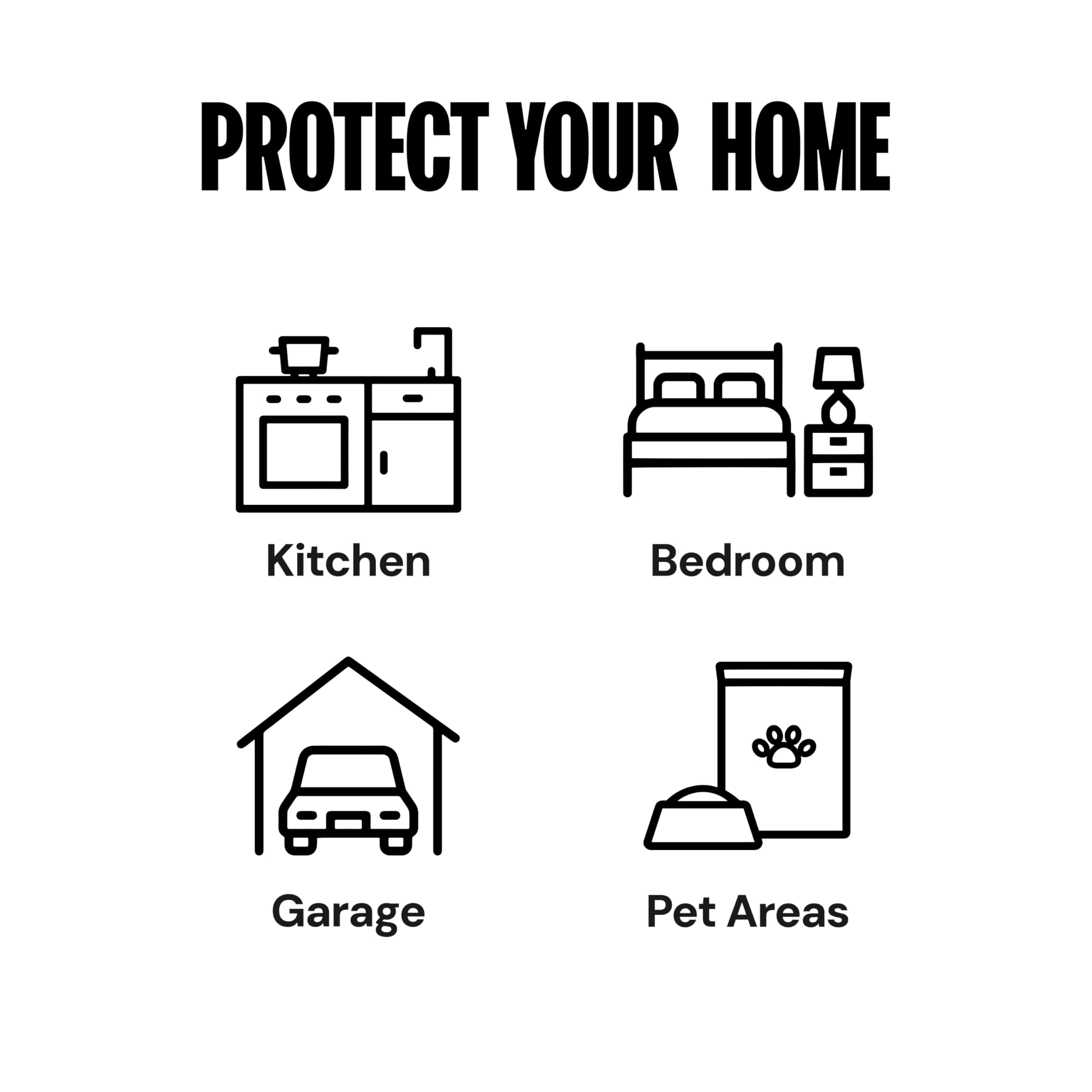Discreet black design blends with home décor settings.