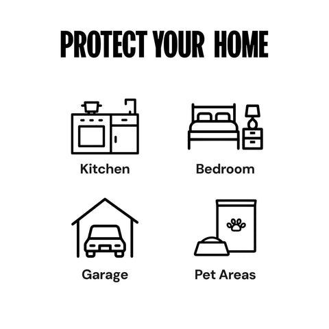 Discreet black design blends with home décor settings.
