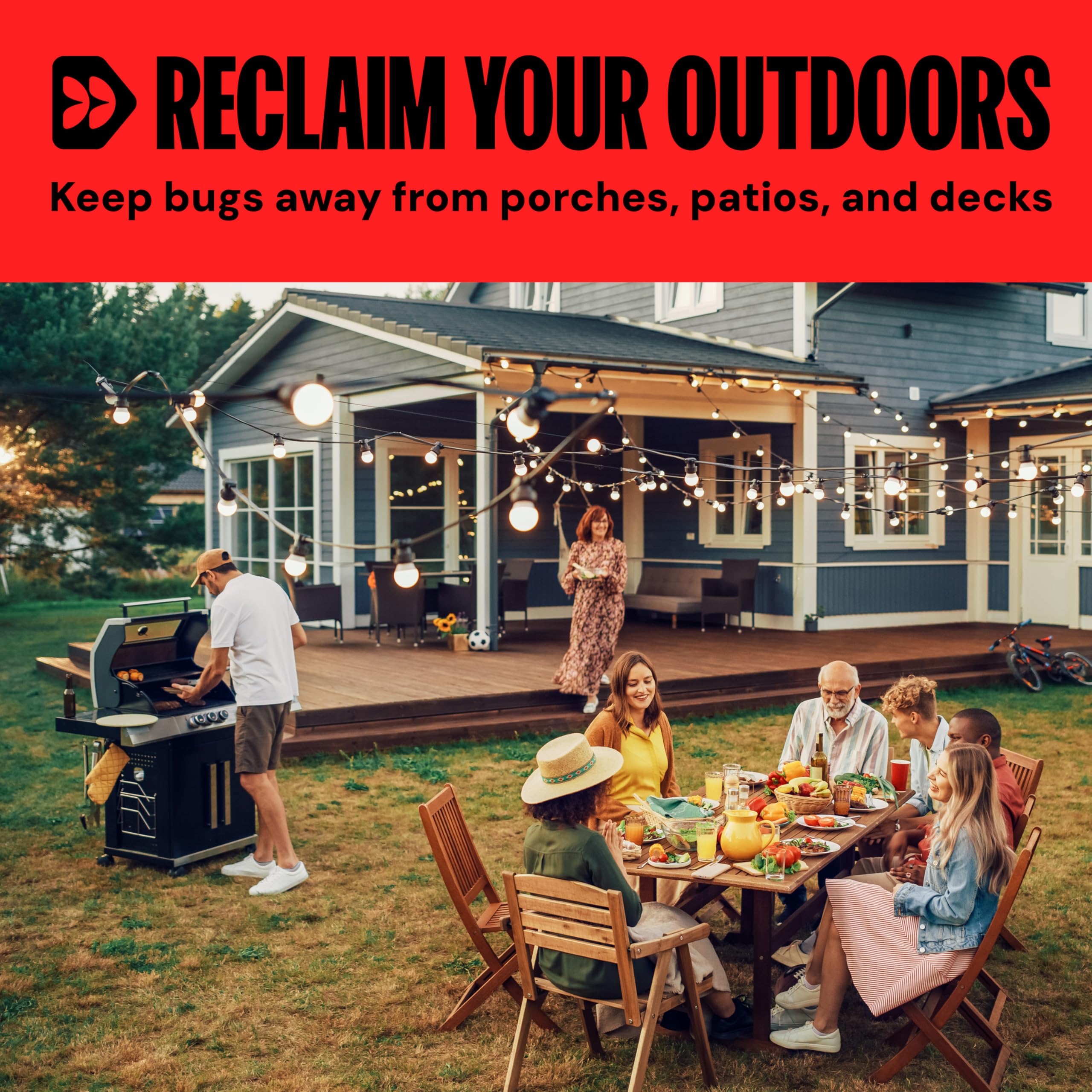 DynaTrap removable legs enable tabletop or hanging lantern use