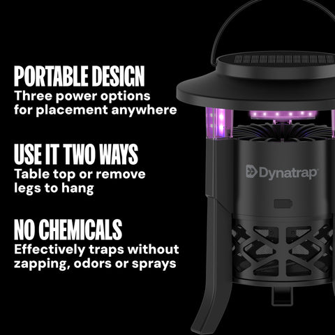 DynaTrap solar panel with USB charging for flexible power