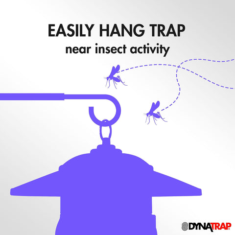 Dynatrap universal mount clamped on a pole for portable use.