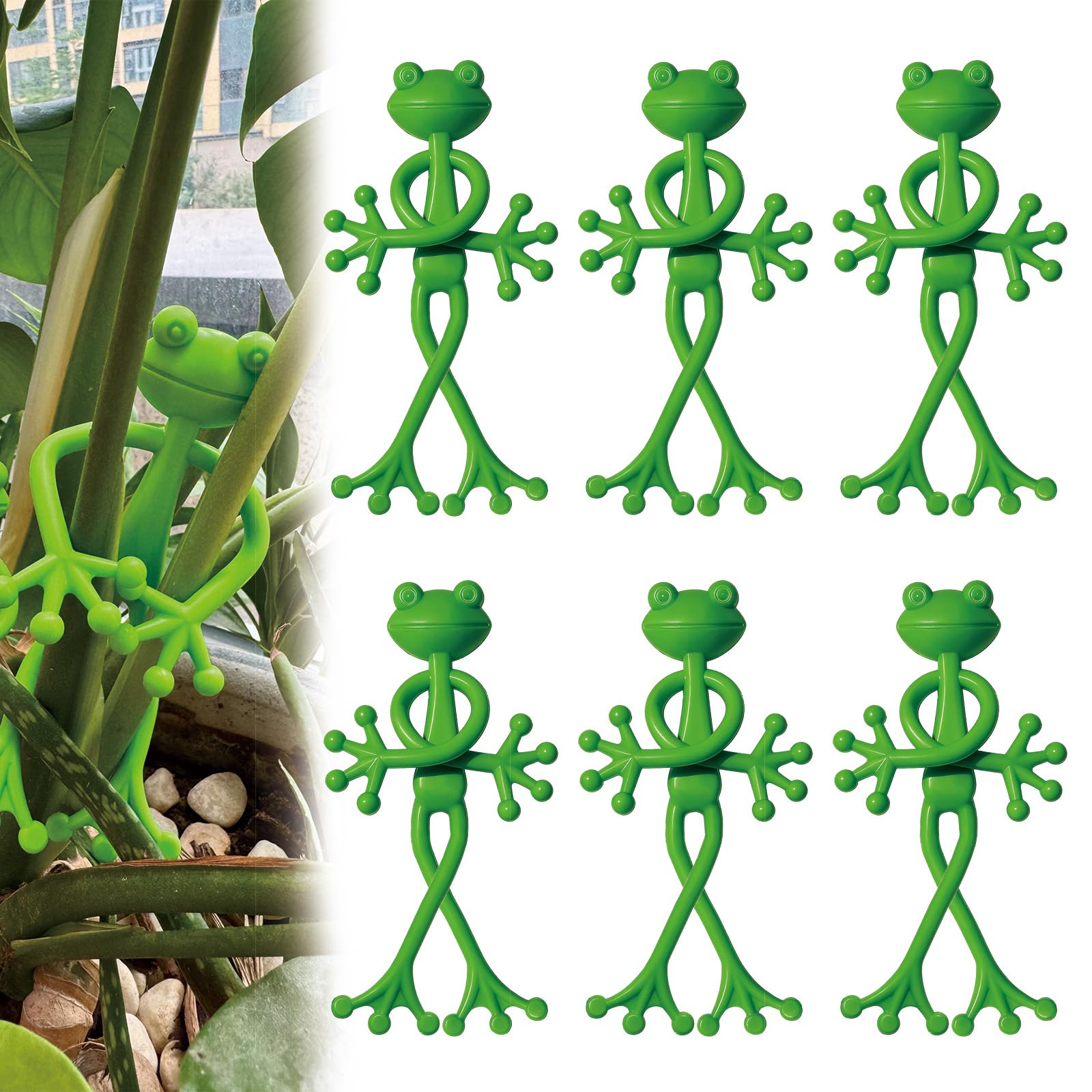 DYULJS Frog Plant Stand clip on stem supports climbing vines
