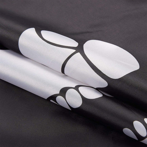 Dyung Tec pirate flag featuring double stitching and canvas header for durability.
