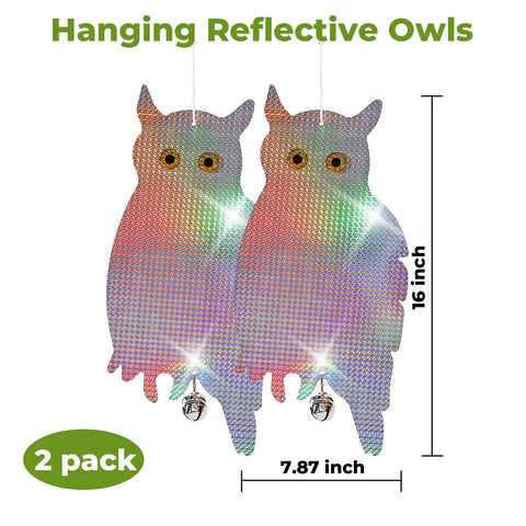 Dyvicl large owl design deters intruders without harming wildlife.